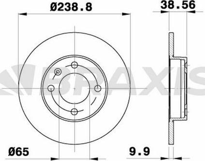 Braxis AE0093 - Тормозной диск autosila-amz.com
