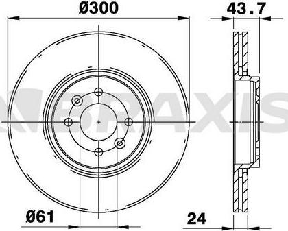 Braxis AE0092 - Тормозной диск autosila-amz.com