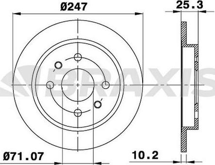 Braxis AE0097 - Тормозной диск autosila-amz.com