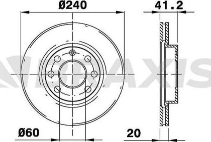 Braxis AE0044 - Тормозной диск autosila-amz.com