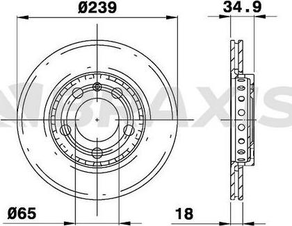 Braxis AE0045 - Тормозной диск autosila-amz.com