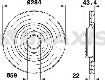 Braxis AE0054 - Тормозной диск autosila-amz.com