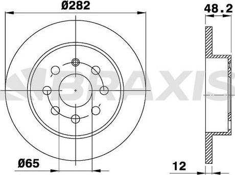 Braxis AE0050 - Тормозной диск autosila-amz.com