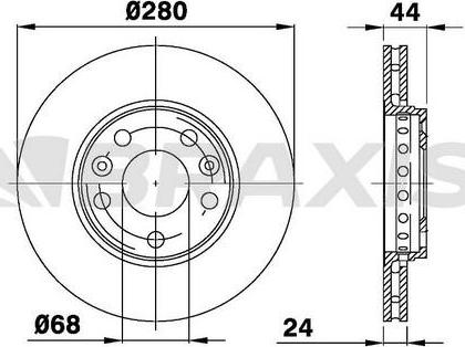 Braxis AE0064 - Тормозной диск autosila-amz.com