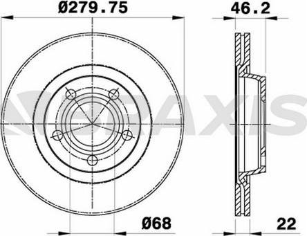 Braxis AE0061 - Тормозной диск autosila-amz.com