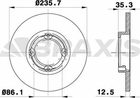 Braxis AE0063 - Тормозной диск autosila-amz.com
