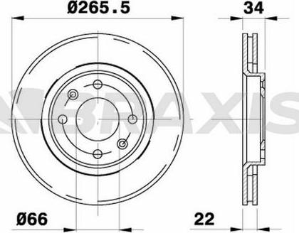 Braxis AE0003 - Тормозной диск autosila-amz.com