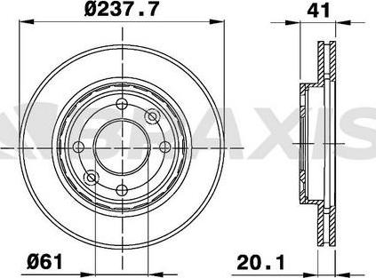 Braxis AE0015 - Тормозной диск autosila-amz.com