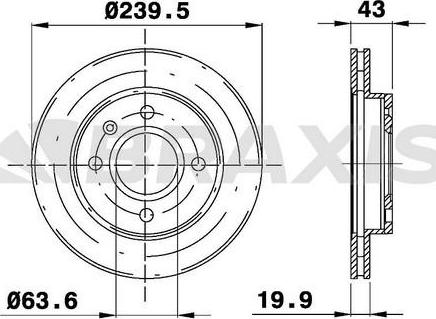 Braxis AE0017 - Тормозной диск autosila-amz.com