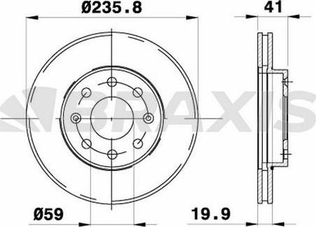 Braxis AE0089 - Тормозной диск autosila-amz.com