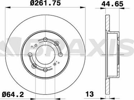 Braxis AE0086 - Тормозной диск autosila-amz.com