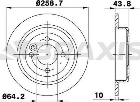 Braxis AE0083 - Тормозной диск autosila-amz.com