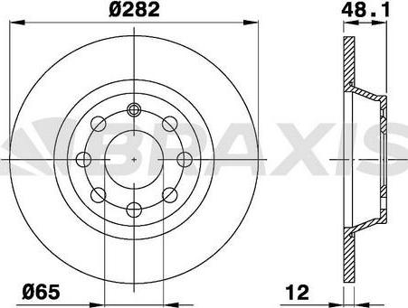 Braxis AE0035 - Тормозной диск autosila-amz.com