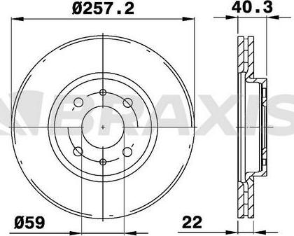 Braxis AE0030 - Тормозной диск autosila-amz.com