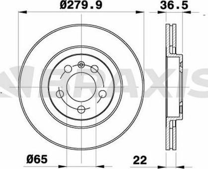 Braxis AE0033 - Тормозной диск autosila-amz.com