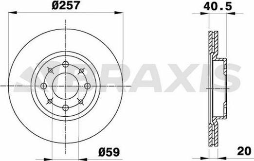 Braxis AE0027 - Тормозной диск autosila-amz.com