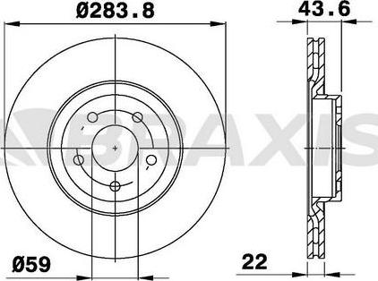 Braxis AE0078 - Тормозной диск autosila-amz.com