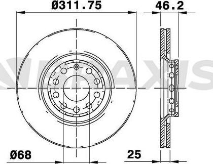 Braxis AE0077 - Тормозной диск autosila-amz.com