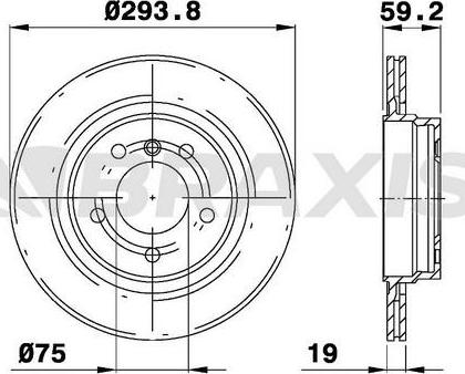 Braxis AE0199 - Тормозной диск autosila-amz.com
