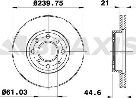 Braxis AE0190 - Тормозной диск autosila-amz.com