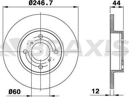 Braxis AE0191 - Тормозной диск autosila-amz.com