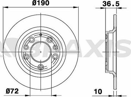 Braxis AE0192 - Тормозной диск autosila-amz.com