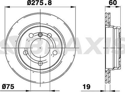 Braxis AE0149 - Тормозной диск autosila-amz.com