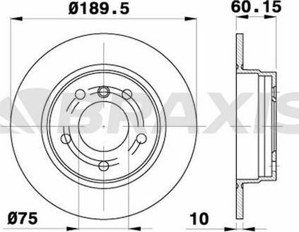 Braxis AE0146 - Тормозной диск autosila-amz.com