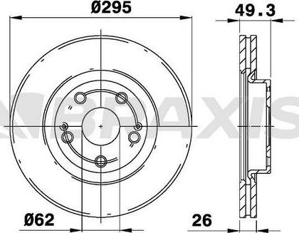 Braxis AE0140 - Тормозной диск autosila-amz.com