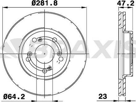 Braxis AE0148 - Тормозной диск autosila-amz.com
