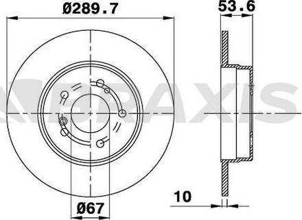 Braxis AE0143 - Тормозной диск autosila-amz.com