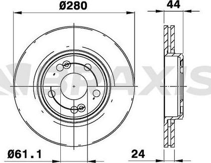 Braxis AE0156 - Тормозной диск autosila-amz.com