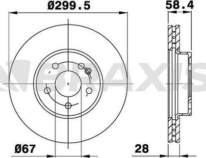 Braxis AE0151 - Тормозной диск autosila-amz.com