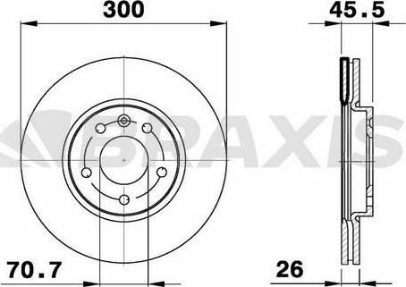 Braxis AE0169 - Тормозной диск autosila-amz.com