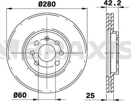 Braxis AE0168 - Тормозной диск autosila-amz.com