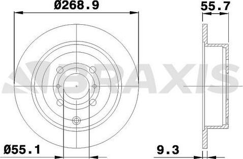 Braxis AE0163 - Тормозной диск autosila-amz.com