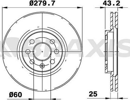 Braxis AE0109 - Тормозной диск autosila-amz.com