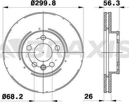 Braxis AE0108 - Тормозной диск autosila-amz.com