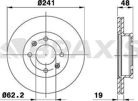 Braxis AE0119 - Тормозной диск autosila-amz.com