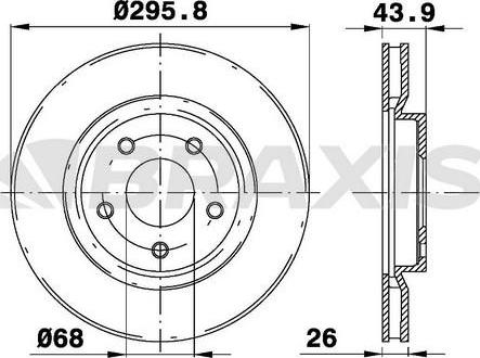 Braxis AE0114 - Тормозной диск autosila-amz.com