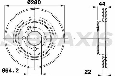 Braxis AE0111 - Тормозной диск autosila-amz.com