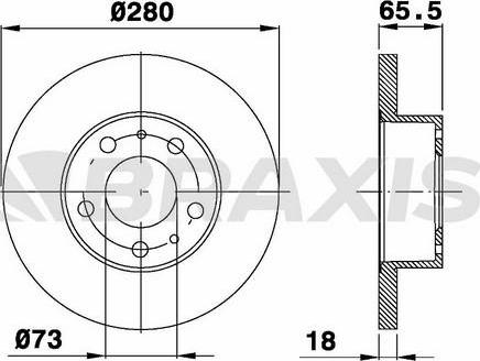 Braxis AE0134 - Тормозной диск autosila-amz.com