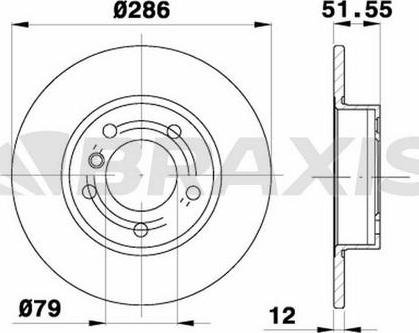 Braxis AE0135 - Тормозной диск autosila-amz.com