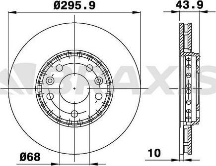 Braxis AE0138 - Тормозной диск autosila-amz.com