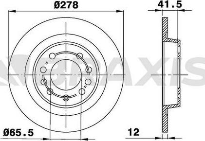 Braxis AE0123 - Тормозной диск autosila-amz.com