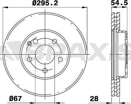 Braxis AE0175 - Тормозной диск autosila-amz.com