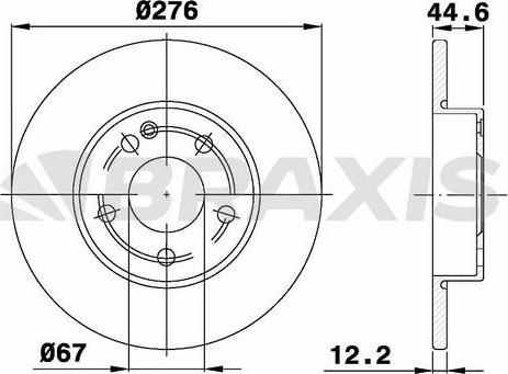 Braxis AE0171 - Тормозной диск autosila-amz.com