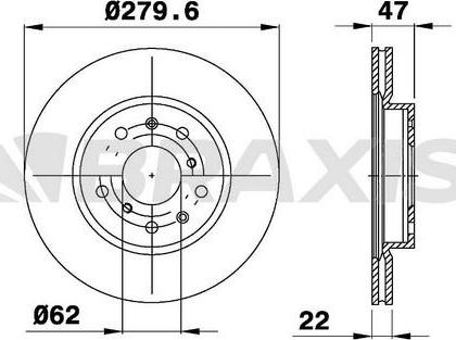 Braxis AE0173 - Тормозной диск autosila-amz.com