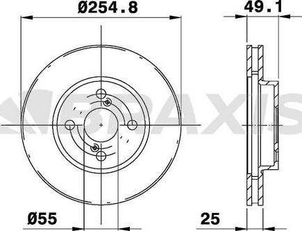 Braxis AE0177 - Тормозной диск autosila-amz.com