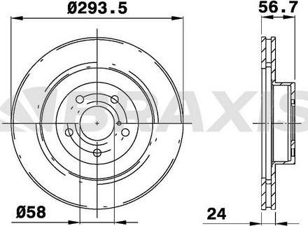 Braxis AE0398 - Тормозной диск autosila-amz.com